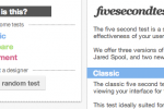 Screenshot fivesecondtest.com