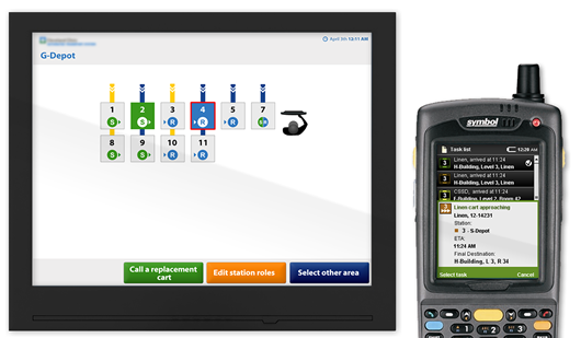 Frog AGV systems touch screen interface design