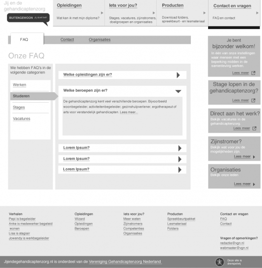 Wireframe FAQ